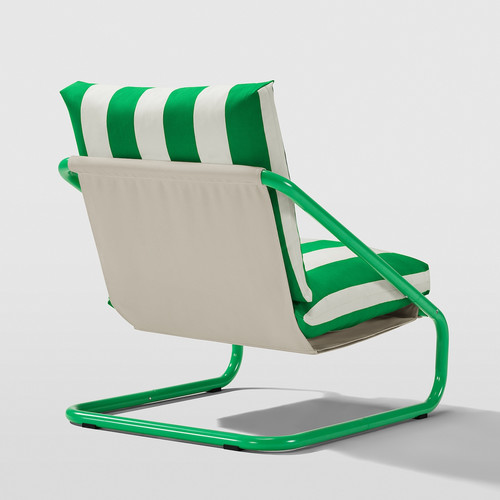 ÖNNESTAD Armchair, Radbyn white/green