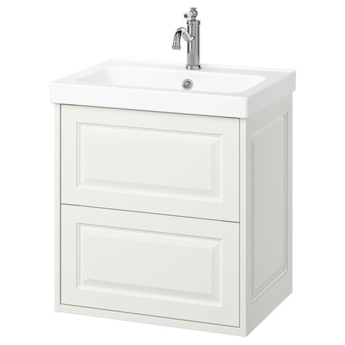 ORRSJÖN/TÄNNFORSEN Wash-stnd w drawers/wash-basin/tap, white, 62x49x69 cm