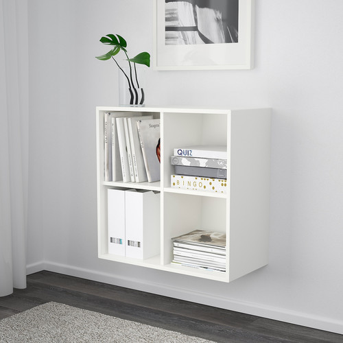 EKET Cabinet with 4 compartments, white, 70x35x70 cm