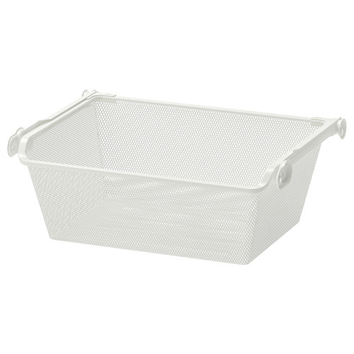 KOMPLEMENT Mesh basket with pull-out rail, white, 50x35 cm