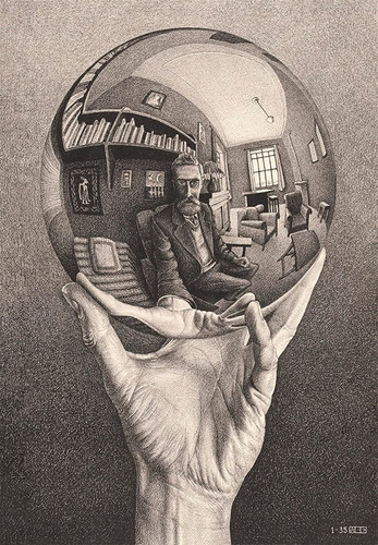 Clementoni Jigsaw Puzzle Compact Art Collection Escher Hand with Reflecting Sphere 1000pcs 10+