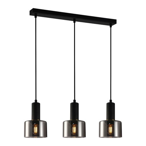 Pendant Lamp Santia 3 x 40 W E27, black/brown