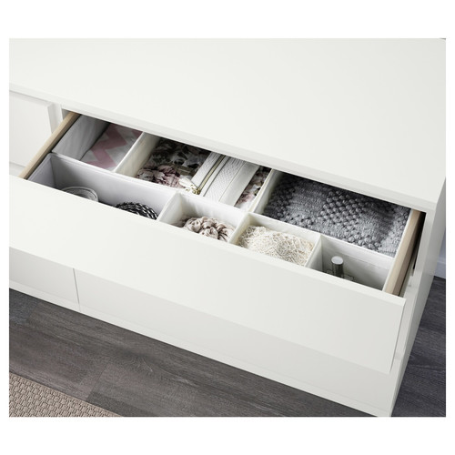 MALM Chest of 6 drawers, white, 160x78 cm