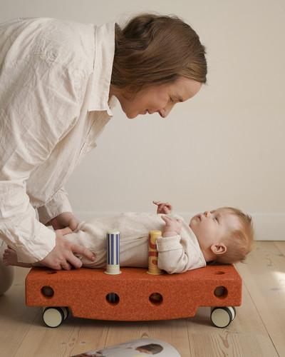 MODU Baby Activity Set, Burnt Orange / Dusty Green 6m+