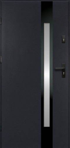 External Door O.K. Doors Temida Black P55 90, left, anthracite