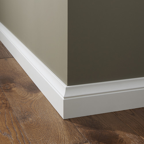 GoodHome MDF Skirting Board 19 x 100 x 2200 mm, white