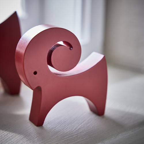 VINTERFINT Decoration set of 2, goat red