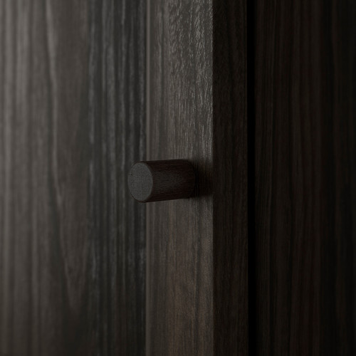 OXBERG Door, dark brown oak effect, 40x97 cm