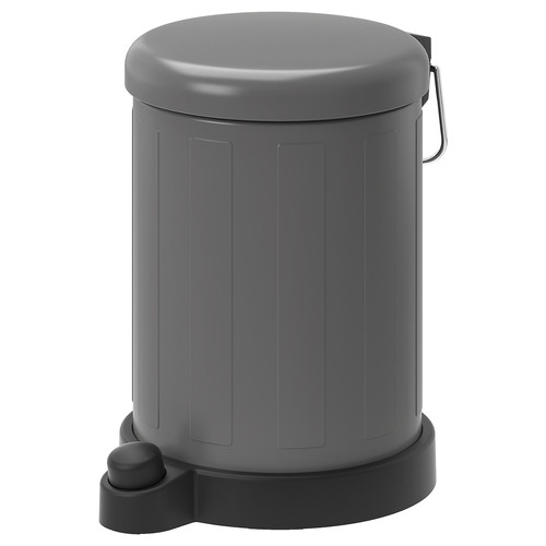 TOFTAN Waste bin, grey, 4 l