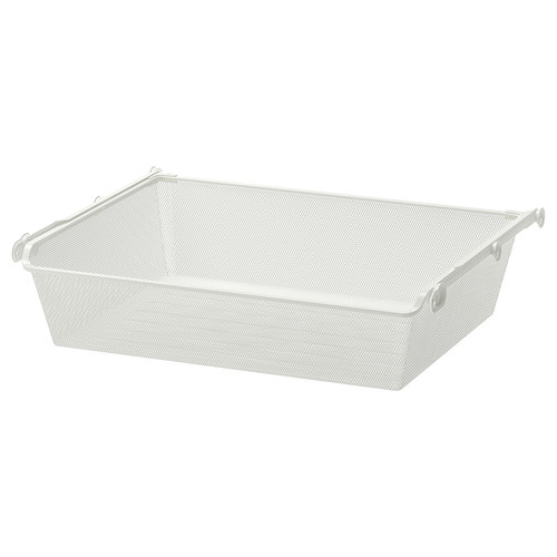 KOMPLEMENT Mesh basket with pull-out rail, white, 75x58 cm