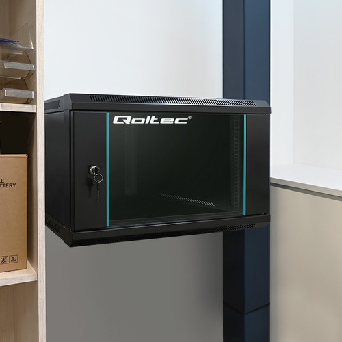 Qoltec Rack Cabinet 19", 6U, 600x370x600mm