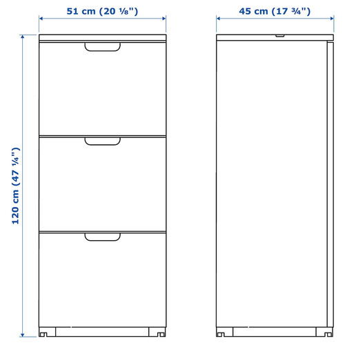 GALANT File cabinet, white, 51x120 cm