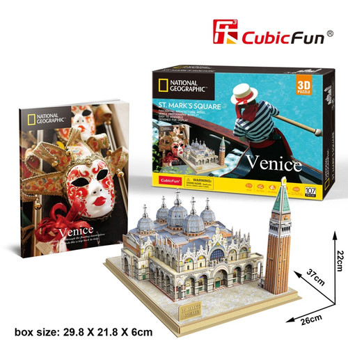 Cubic Fun 3D Puzle National Geographic St. Mark's Square Venice 107pcs 10+