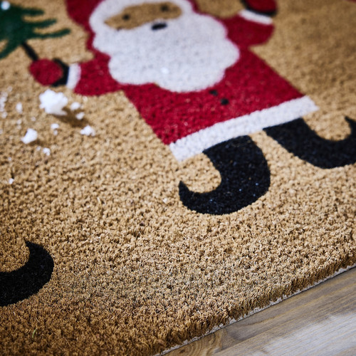 VINTERFINT Door mat, Santa Claus pattern natural, 40x60 cm