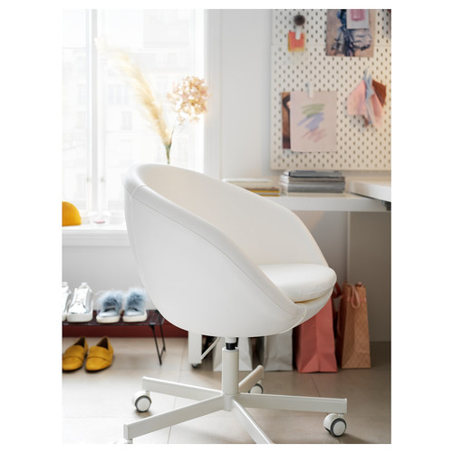 SKRUVSTA Swivel chair, Ysane white