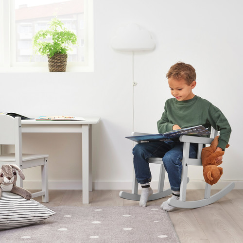 SUNDVIK Children's table, gray, 76x50 cm