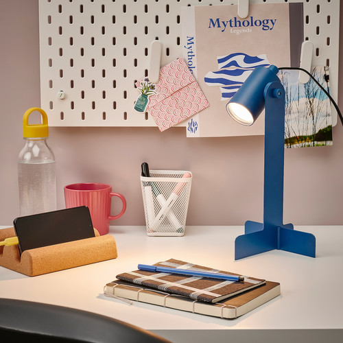 FLOTTILJ Desk lamp, dark blue