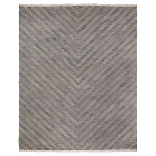 KNAPPHIRS Rug, flatwoven, grey/handmade, 240x300 cm