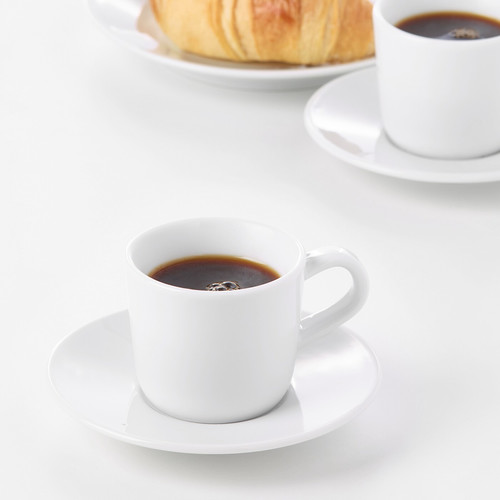 IKEA 365+ Espresso cup and saucer, white, 6 cl