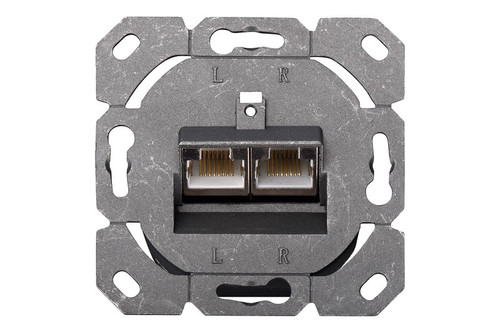 DIGITUS Professional CAT 5e 2x RJ45, 8P8C, LSA Class D, wall outlet, shielded, surface mount