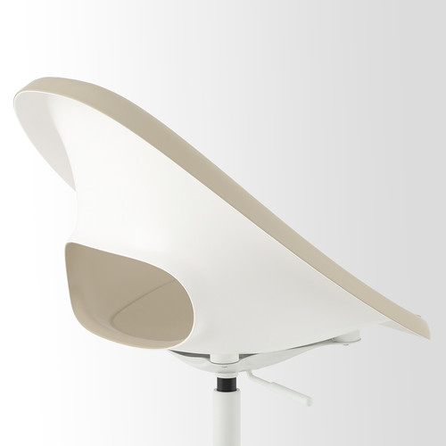 ELDBERGET / MALSKÄR Swivel chair, beige/white