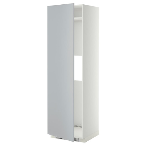 METOD High cab f fridge or freezer w door, white/Veddinge grey, 60x60x200 cm