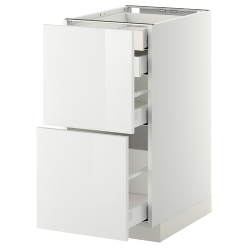 METOD/MAXIMERA Base cb 2 frnts/2 low/1 md/1 hi drw, white, Ringhult white, 40x60 cm