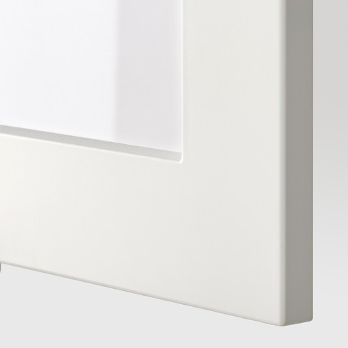 METOD Wall cabinet w shelves/glass door, white/Stensund white, 30x60 cm