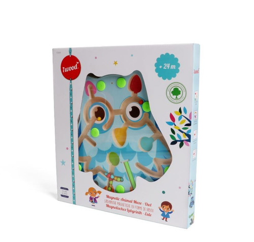 iWood Wooden Magnetic Animal Maze - Owl 2+