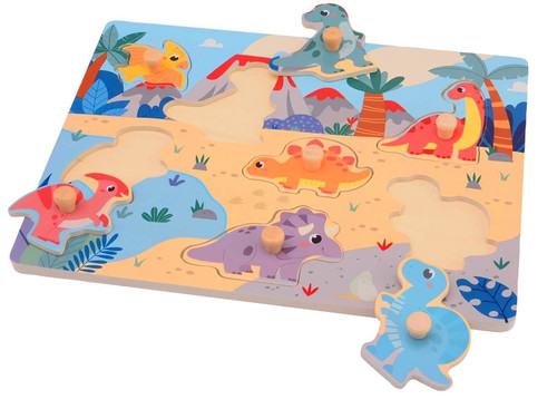 Joueco Children's Knob Puzzle DINO 1pc, assorted, 18m+