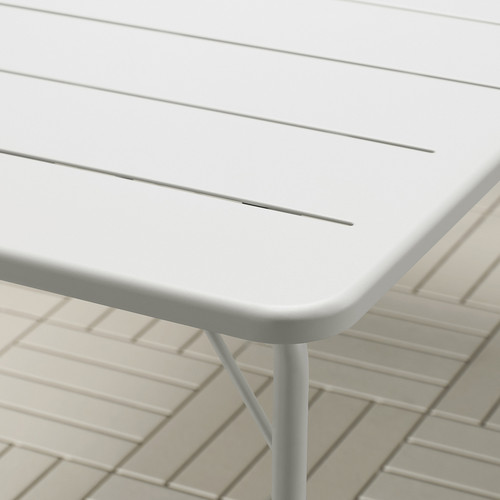 TORPARÖ Table, outdoor, white/foldable, 130x74 cm