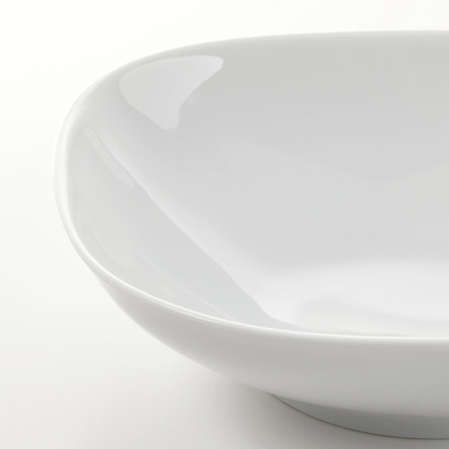 VÄRDERA Deep plate/bowl, white, 20x20 cm