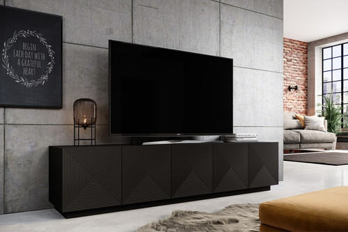 TV Cabinet Asha 200 cm, matt black