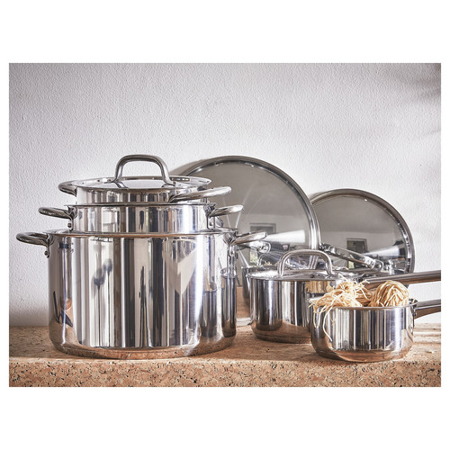 IKEA 365+ 9-piece cookware set, stainless steel