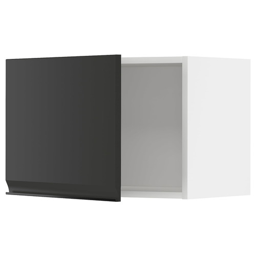 METOD Wall cabinet, white/Upplöv matt anthracite, 60x40 cm