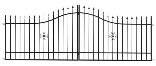 Double Swing Gate Steel 400 x 150 cm