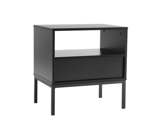 Nightstand Bedside Table Lamello, black