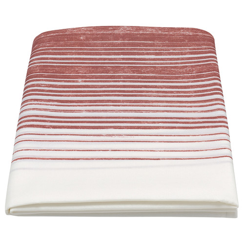 TAGGSIMPA Tablecloth, white/red, 145x240 cm