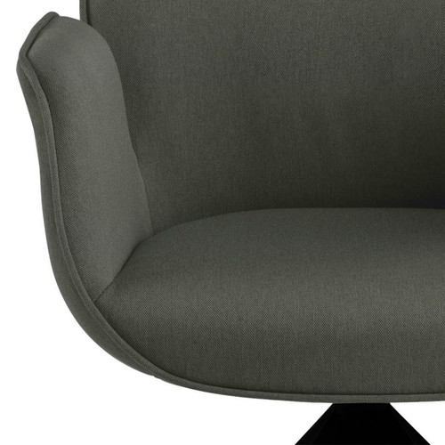 Swivel Chair Aura, auto return, dark grey/black