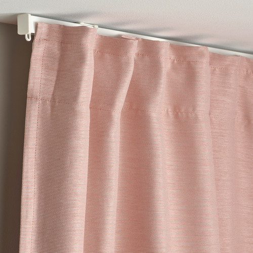 VILBORG Room darkening curtains, 1 pair, pink, 145x300 cm