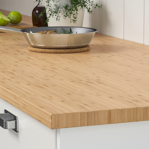 HOLMARED Worktop, bamboo/veneer, 246x2.8 cm