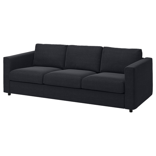 VIMLE Cover for 3-seat sofa, Saxemara black-blue