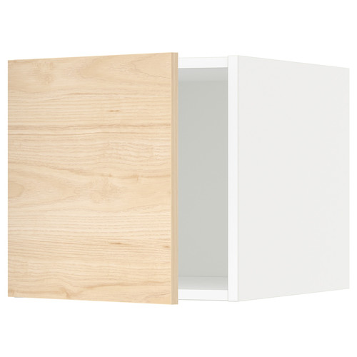 METOD Top cabinet, white/Askersund light ash effect, 40x40 cm