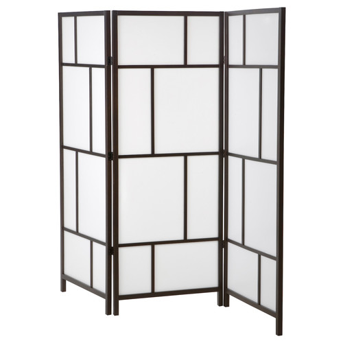 RISÖR Room divider, white, black, 216x185 cm