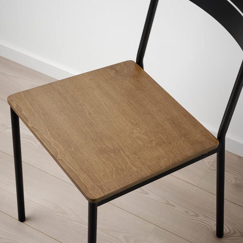 SANDSBERG Chair, black/brown stained