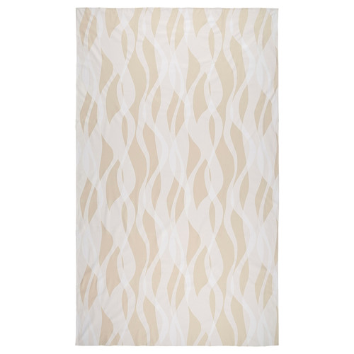 KRUSTISTEL Tablecloth, patterned/white light beige, 145x240 cm