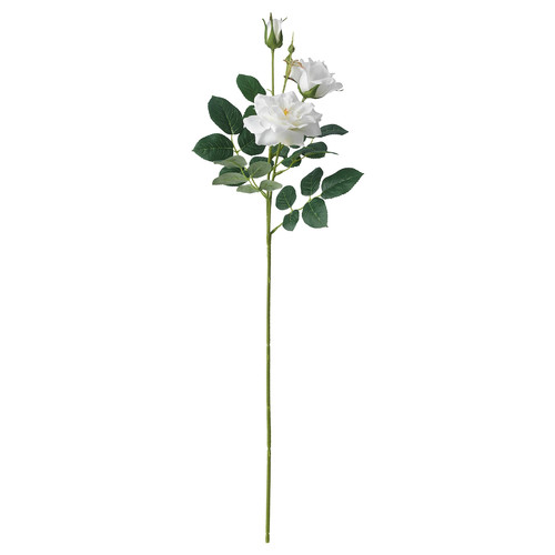 SMYCKA Artificial flower, in/outdoor/Rose white, 65 cm