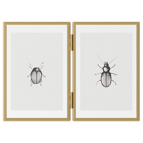 LERBODA Frame, gold-colour, 10x15 cm