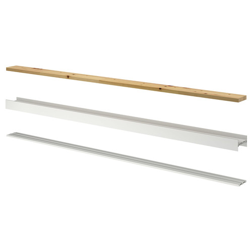 SKYTTA Rail for sliding door frame, white 3 tracks