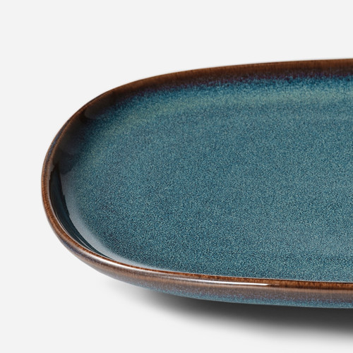 GLADELIG Plate, blue, 31x19 cm